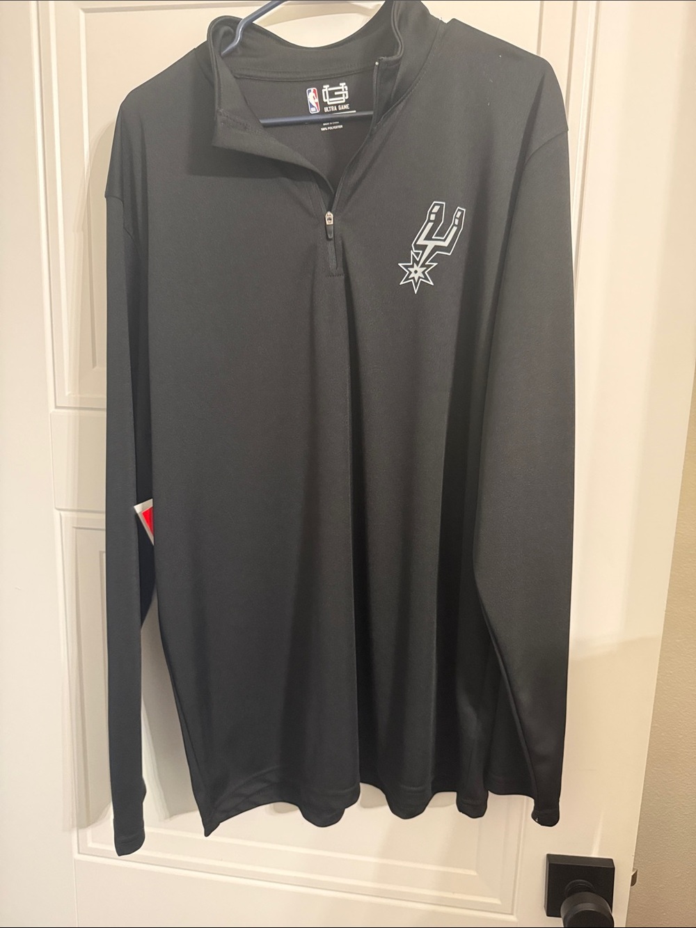 San Antonio Spurs Men's Black Quarter-Zip Performance Jacket